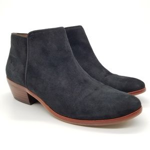 Sam Edelman Suede Petty Ankle Booties Black Sz 6